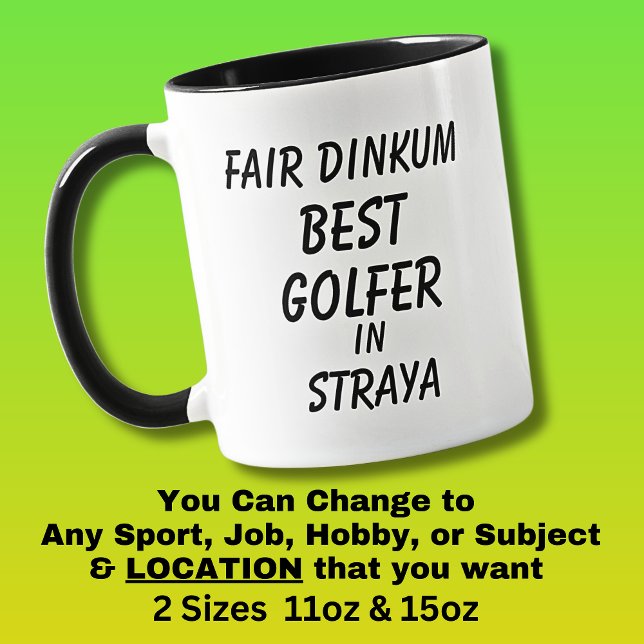 Caneca Melhor GOLFISTA de verdade na Austrália  (Criador carregado)