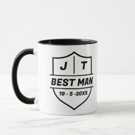 Caneca Melhor Homem Letras Iniciais e Data Personalizadas