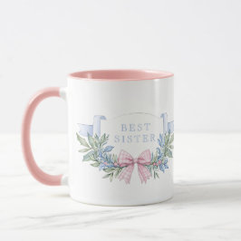 Caneca Melhor Irmã | Avô Gingham Rosa