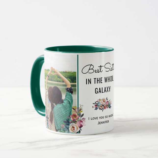Caneca Melhor Irmã da Galáxia Presente de Aniversário da  (Frente Esquerda)