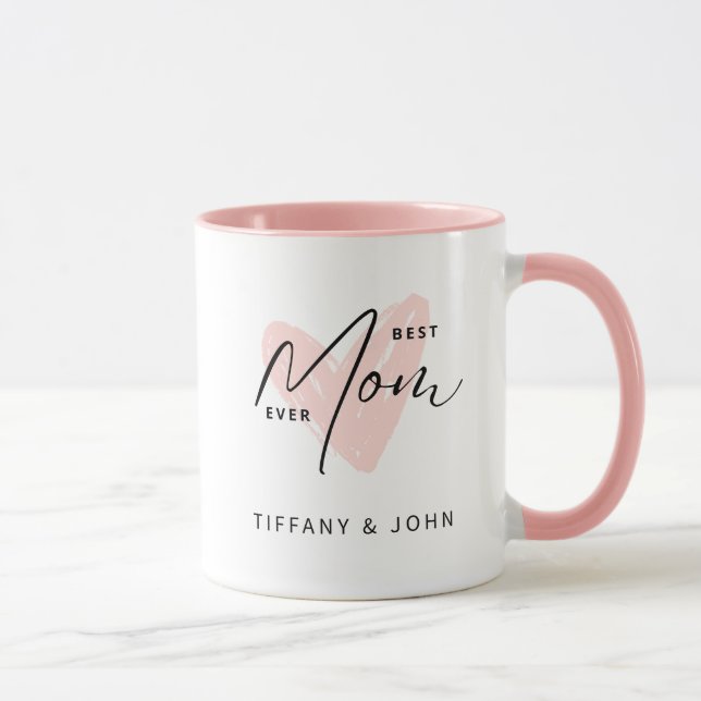 Caneca Melhor Mãe Alguma Vez Cor-de-Rosa Mensagem Bonita (Direita)