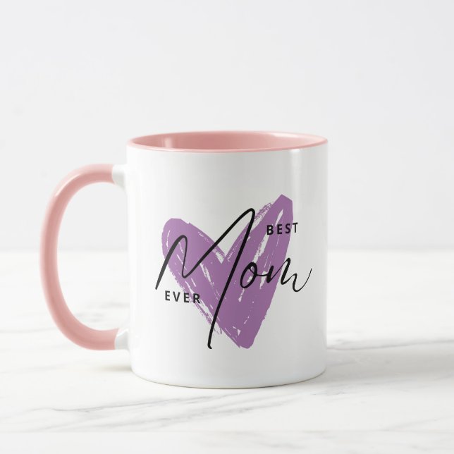 Caneca Melhor Mãe Alguma Vez Roxo - Mensagem Bestial De C (Esquerda)
