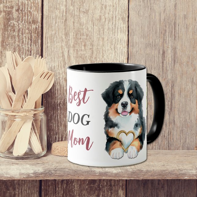 Caneca Melhor Mãe de Bernese Mountain Dog (Criador carregado)
