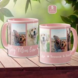 Caneca Melhor Mãe de Cachorro do Mundo Pet 5 Foto Colagem