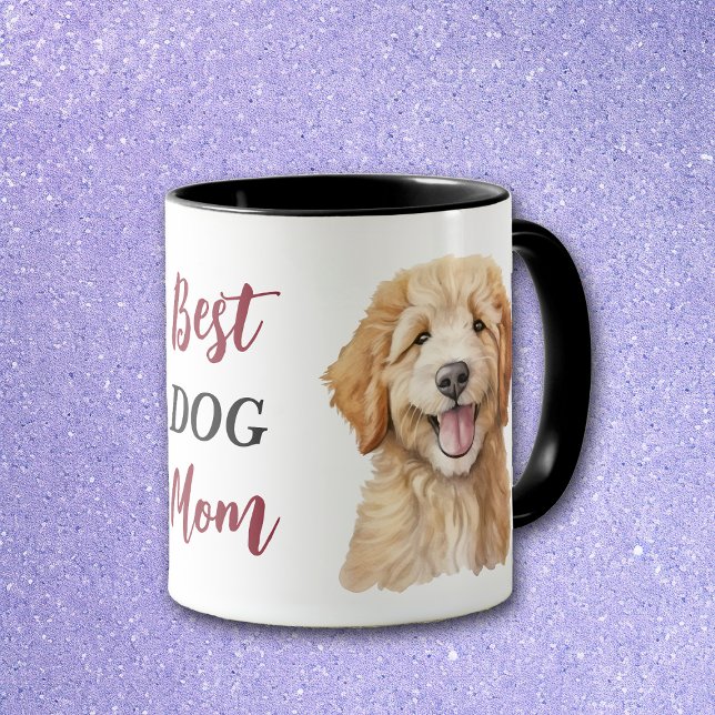 Caneca Melhor Mãe de Cachorro Goldendoodle (Criador carregado)