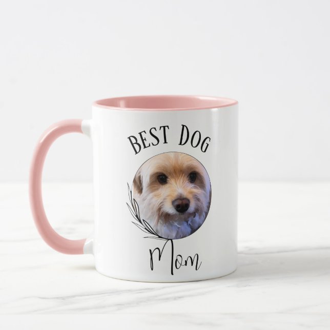 Caneca Melhor Mãe de Cãozinho - Foto Personalizada Mug de (Esquerda)