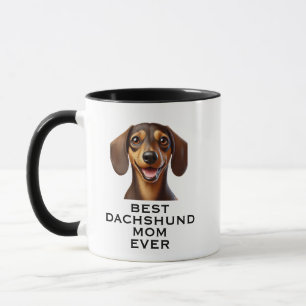 Caneca Melhor Mãe de Dachshund de Todos os Tempos Foto Pe