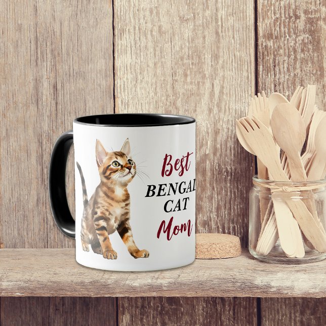 Caneca Melhor Mãe de Gato Bengala (Criador carregado)