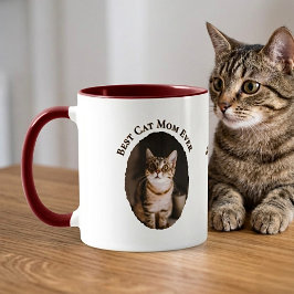 Caneca Melhor Mãe de Gato de Todos os Tempos Personalizad