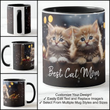 Melhor Mãe de Gato Modelo de Uma Foto Com Texto Ch