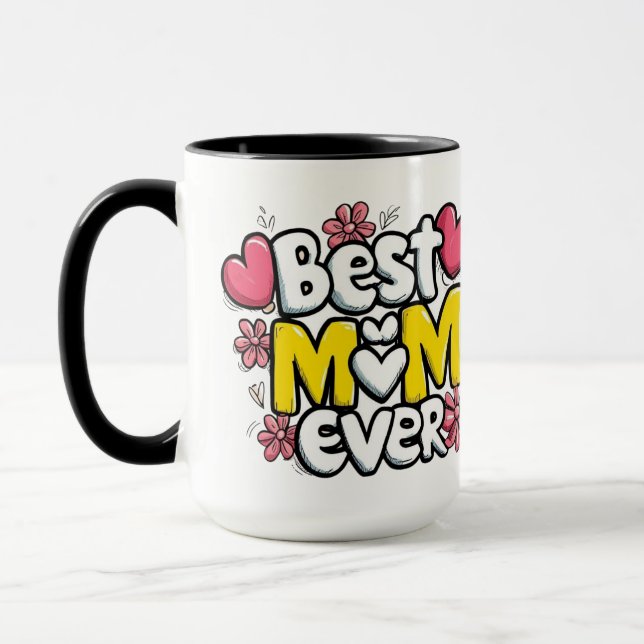 Caneca Melhor Mãe de Sempre - Estilo de Portalha Kawaii c (Esquerda)