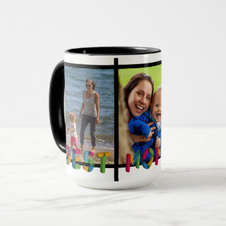 Caneca Melhor Mãe do Mundo Colagem de Fotos Personalizada