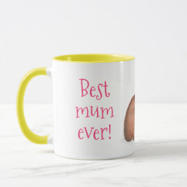 Caneca 'melhor mãe do mundo' com capivara fofa