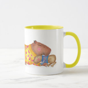Caneca 'melhor mãe do mundo' com capivara fofa