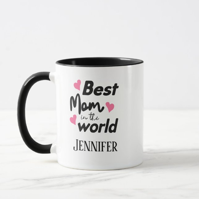 Caneca Melhor Mãe do Mundo com Nome e Foto (Esquerda)