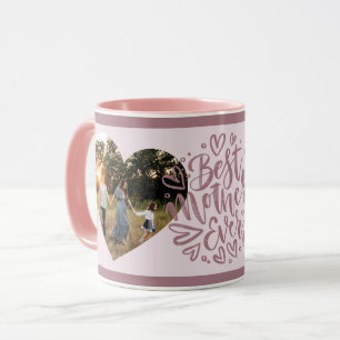 Caneca Melhor Mãe Eva Feliz Dia das Mães Foto de Dois Cor