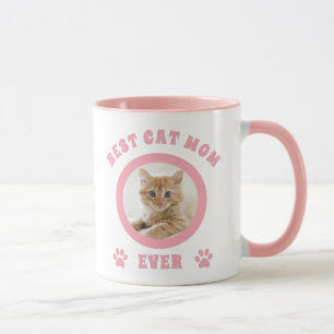 Caneca Melhor Mãe Gato do Mundo Fotografia Personalizada 