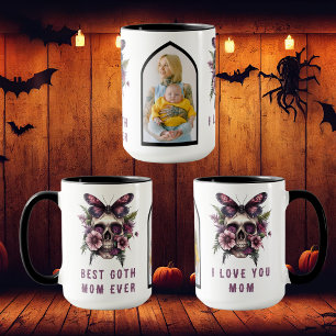 Caneca Melhor Mãe Gótica de Todos os Tempos Caveira Marip