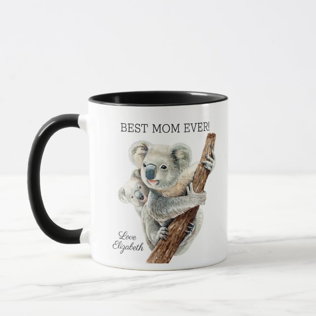 Caneca Melhor Mãe Já Dia de as mães De Amor Animal Koala (Esquerda)