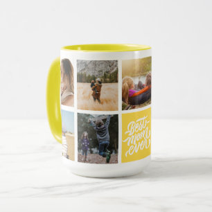 Caneca Melhor Mãe Já Personalizada Colagem de Fotos Ama