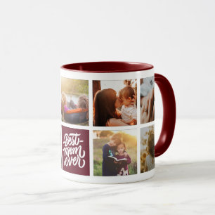 Caneca Melhor Mãe Já Personalizada Colagem de Fotos Mar