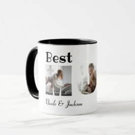 Caneca Melhor Mãe Moderna, 3 Fotos Colagem Branca
