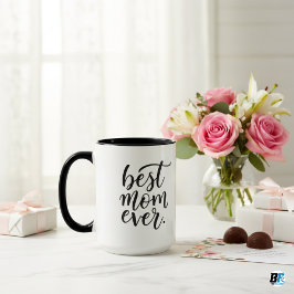 Caneca "Melhor Mãe Nunca" com a foto da mãe, Dia de as mã