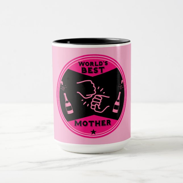 Caneca Melhor Mãe Original Rosa no Mundo (Centro)