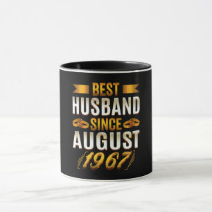 Caneca Melhor Marido Desde Agosto de 1967 Aniversário Div