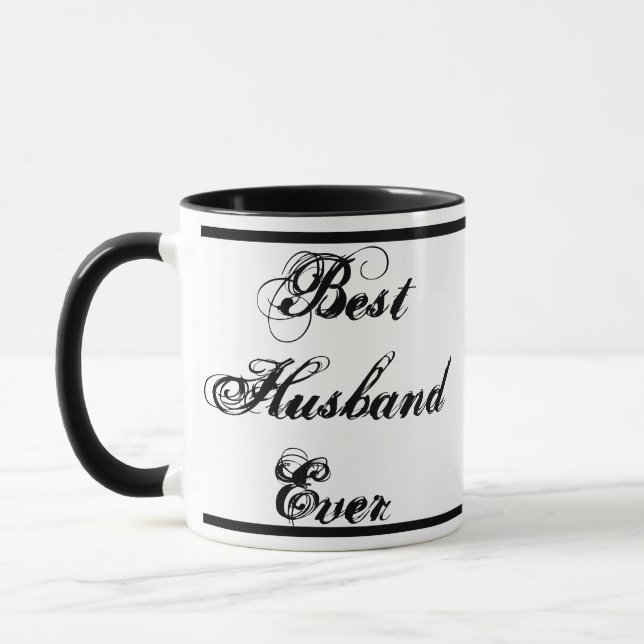 Caneca Melhor Marido Nunca Preto Escrito White Mug (Esquerda)