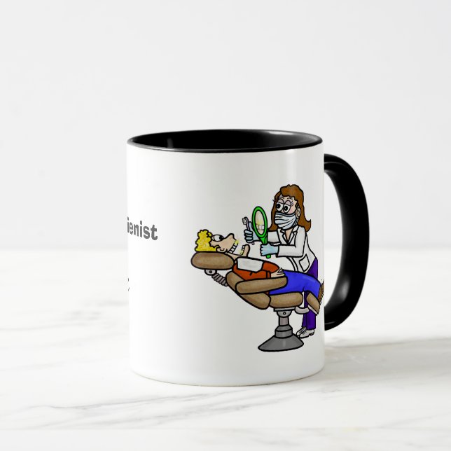 Caneca Melhor Mug de Higienista Dental (Frente Esquerda)