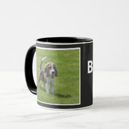 Caneca Melhor Pai de Beagle Dog e orgulhoso café preto fo