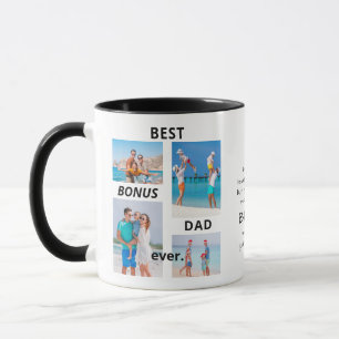 Caneca Melhor Pai de Bônus - Dia de os pais de Foto Stepd