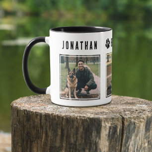 Caneca Melhor Pai de Cachorro de Preto e Branco 3 Foto