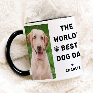 Caneca Melhor Pai de Cachorro do Mundo Foto Preto