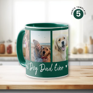 Caneca Melhor Pai De Cão Do Que O Verde De Colagem De Fot