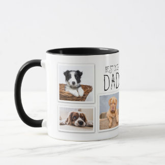 Caneca Melhor Pai de Cão Ever 6 Colagem de Fotos