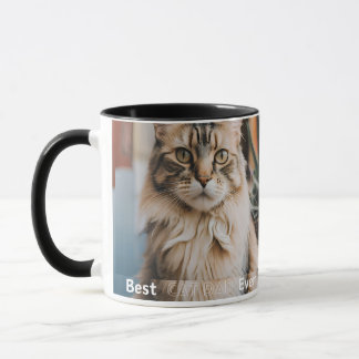 Caneca Melhor Pai de Cat de Foto Personalizada e Nome de