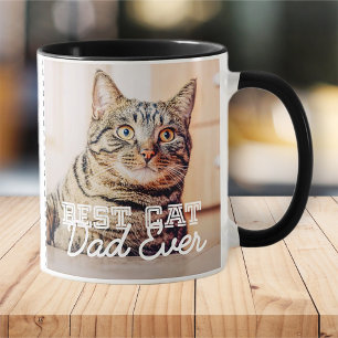Caneca Melhor Pai de Cat de Foto Personalizada e Nome de 