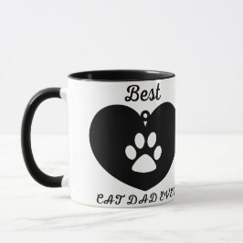Caneca Melhor Pai de Cat de Foto Personalizada e Nome de