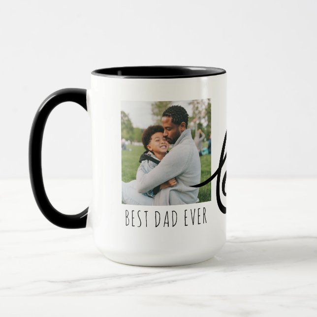 Caneca Melhor Pai de Cheio do Nunca Foto Personalizada do (Esquerda)