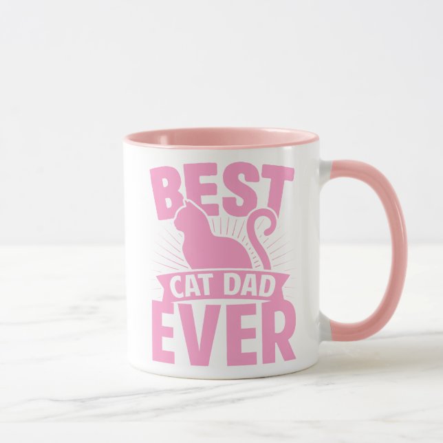 Caneca Melhor Pai De Gatos - Silhueta De Gato (Direita)