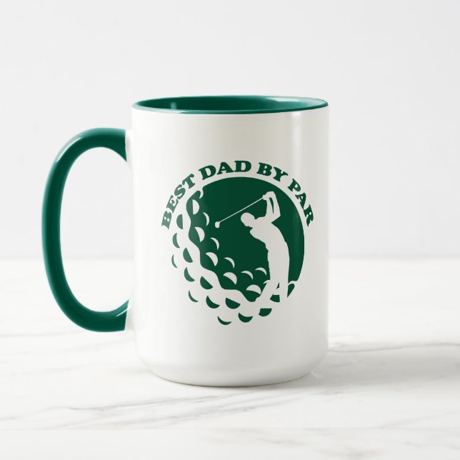Caneca Melhor Pai De Golfe Par Moderno (Esquerda)