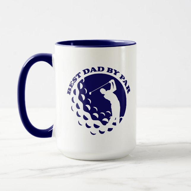 Caneca Melhor Pai De Golfe Par Moderno (Esquerda)