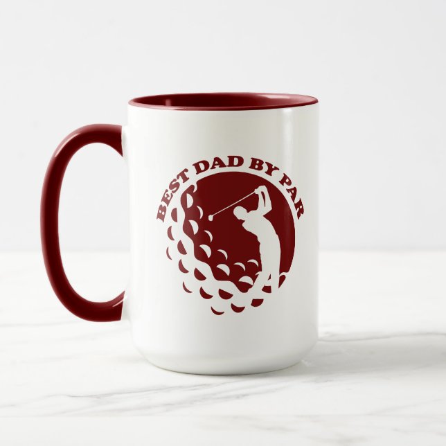 Caneca Melhor Pai De Golfe Par Moderno (Esquerda)