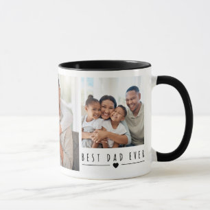 Caneca Melhor Pai de Todos 3 Colagem de Fotos da Família 