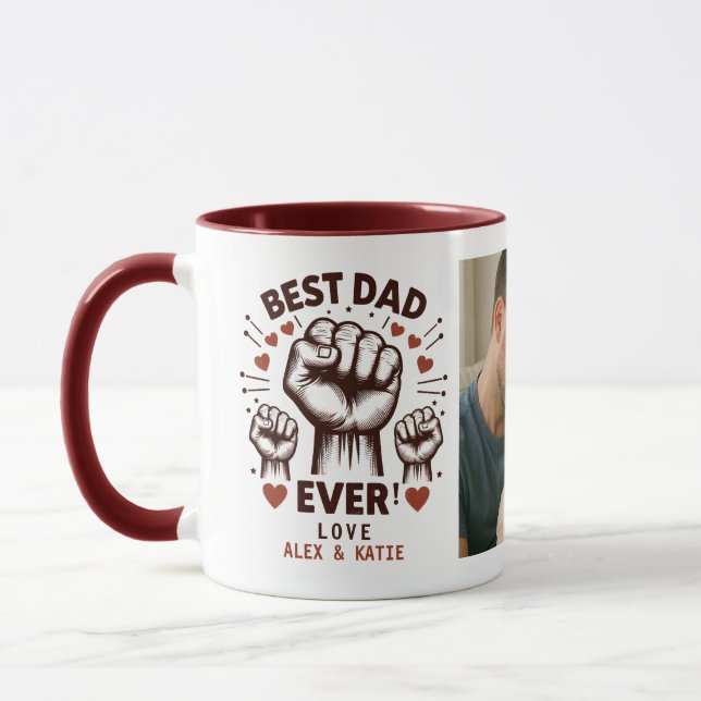 Caneca Melhor Pai de Todos Personalizado com Foto | Prese (Esquerda)