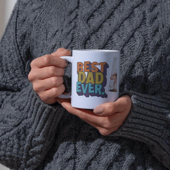 Caneca Melhor Pai do Dia de os pais de Fotografia Moderno (Criador carregado)
