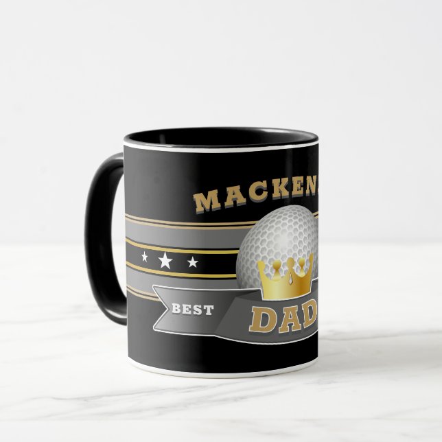 Caneca Melhor PAI do Mundo BOLA DE GOLFE (Frente Esquerda)
