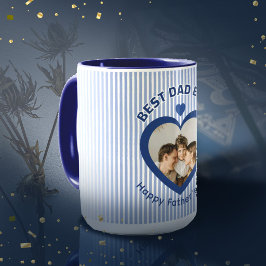 Caneca Melhor Pai do Mundo Foto Carta Modelo Minimalista 